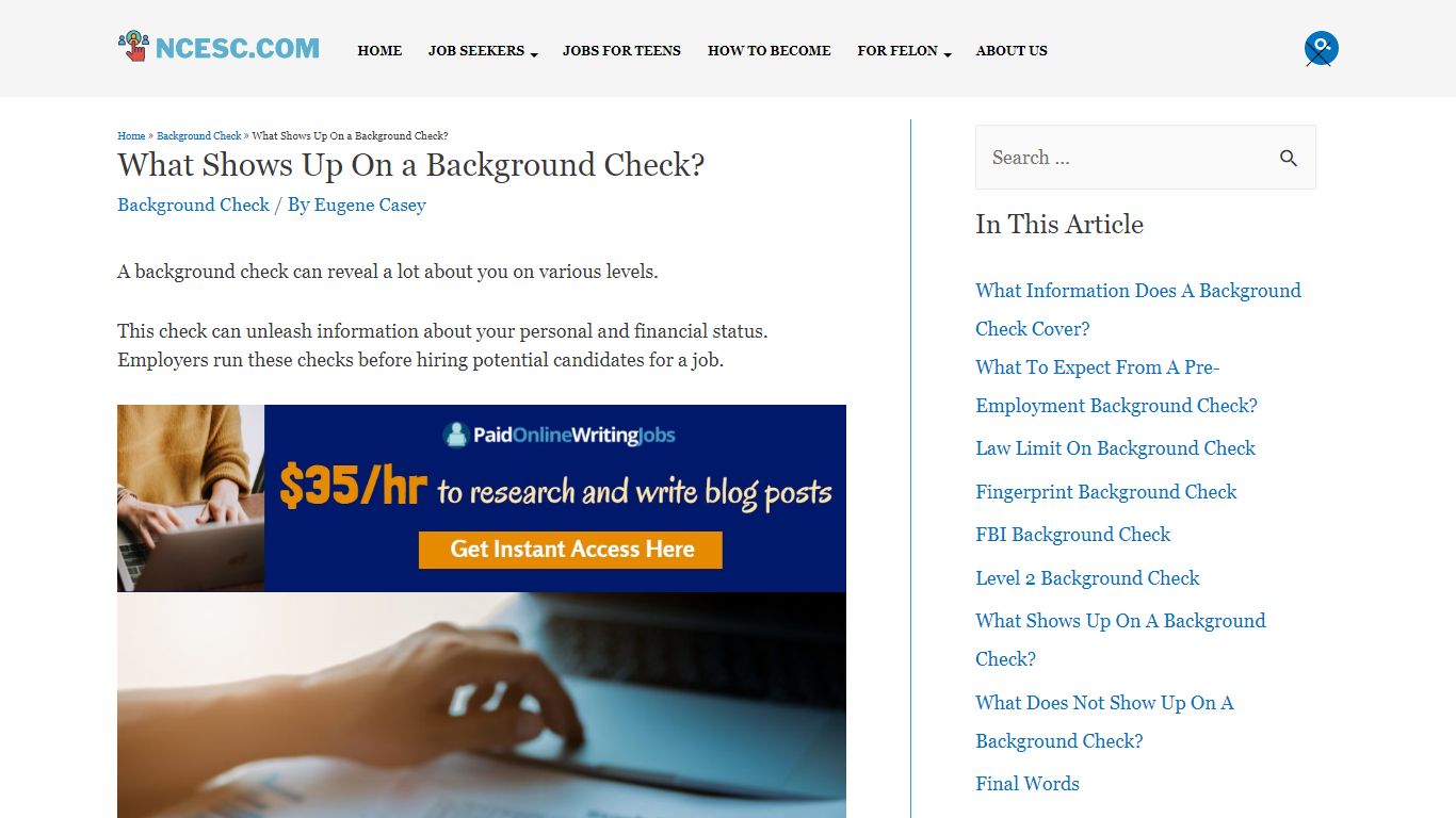 What Shows Up On a Background Check? - UPDATED